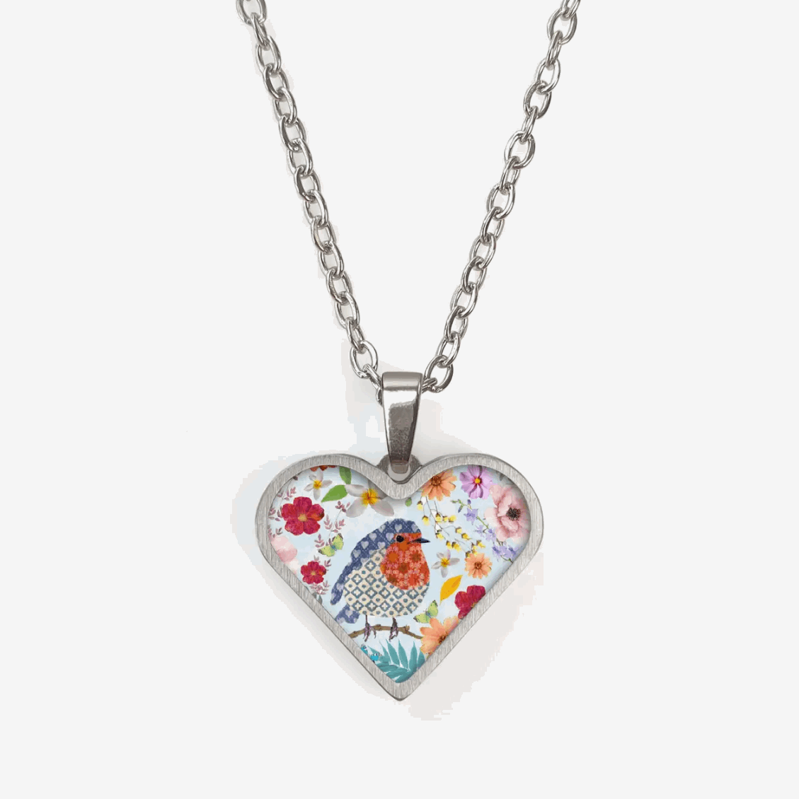 Ceramic robin pendant
