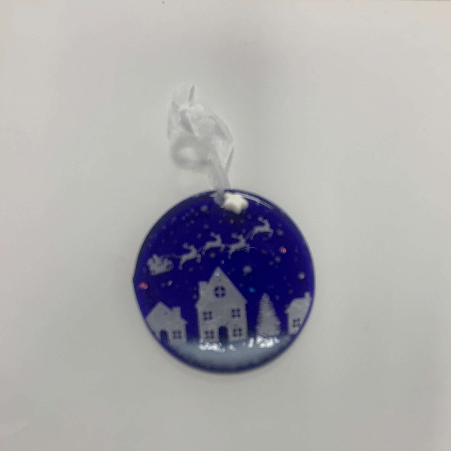 Christmas eve glass decoration