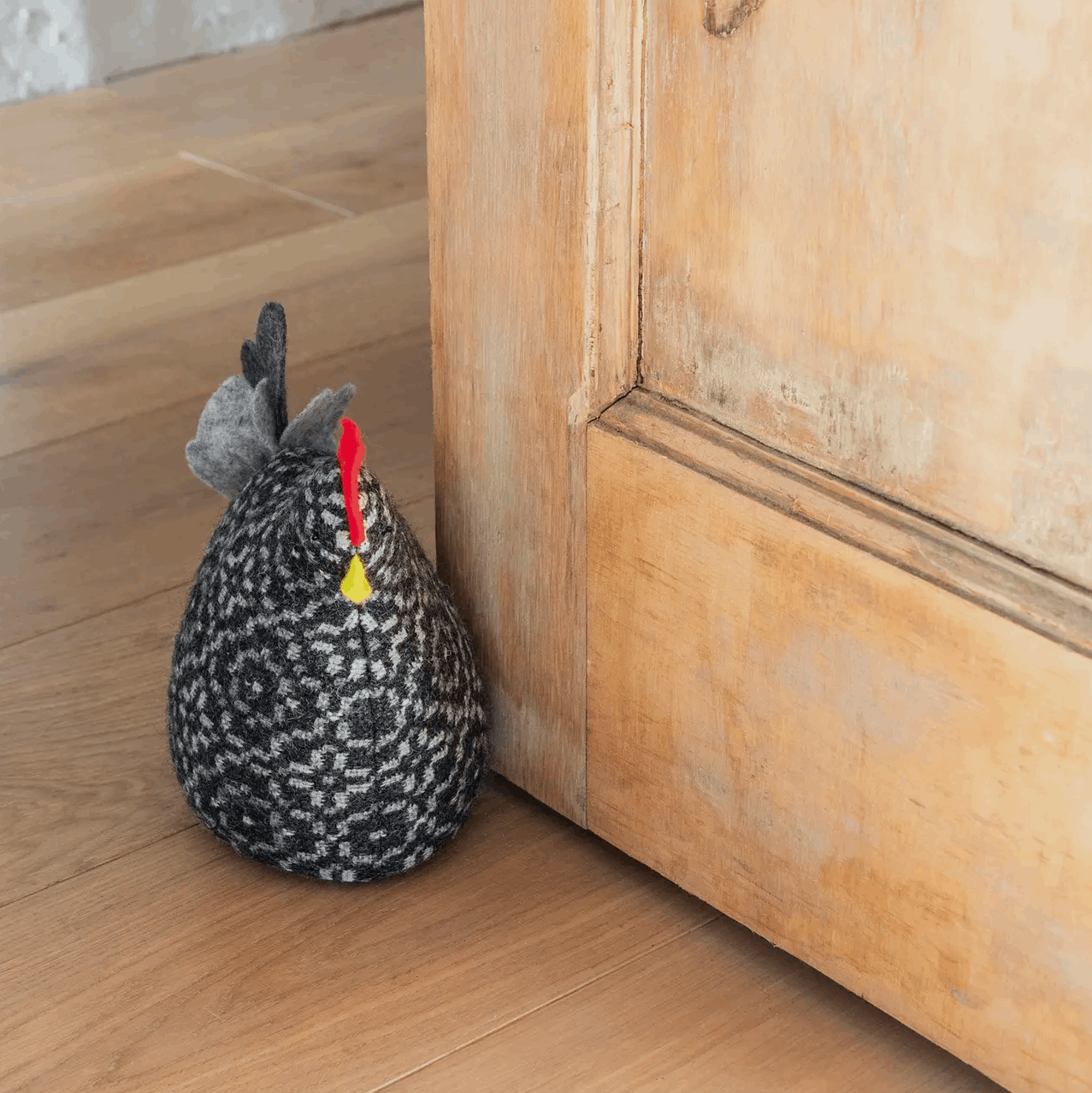 Coal hen door stop