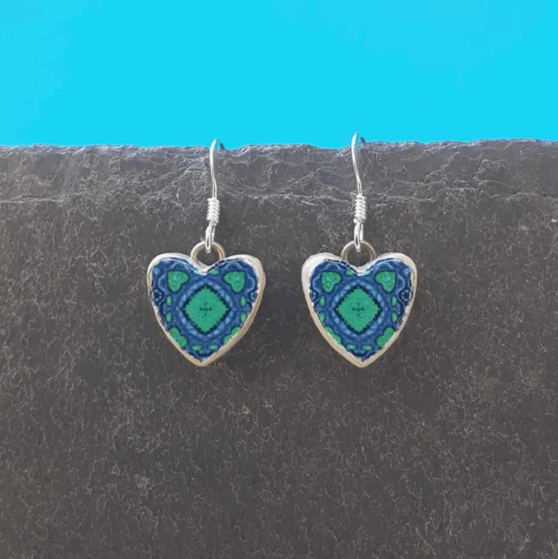Geo ceramic earrings