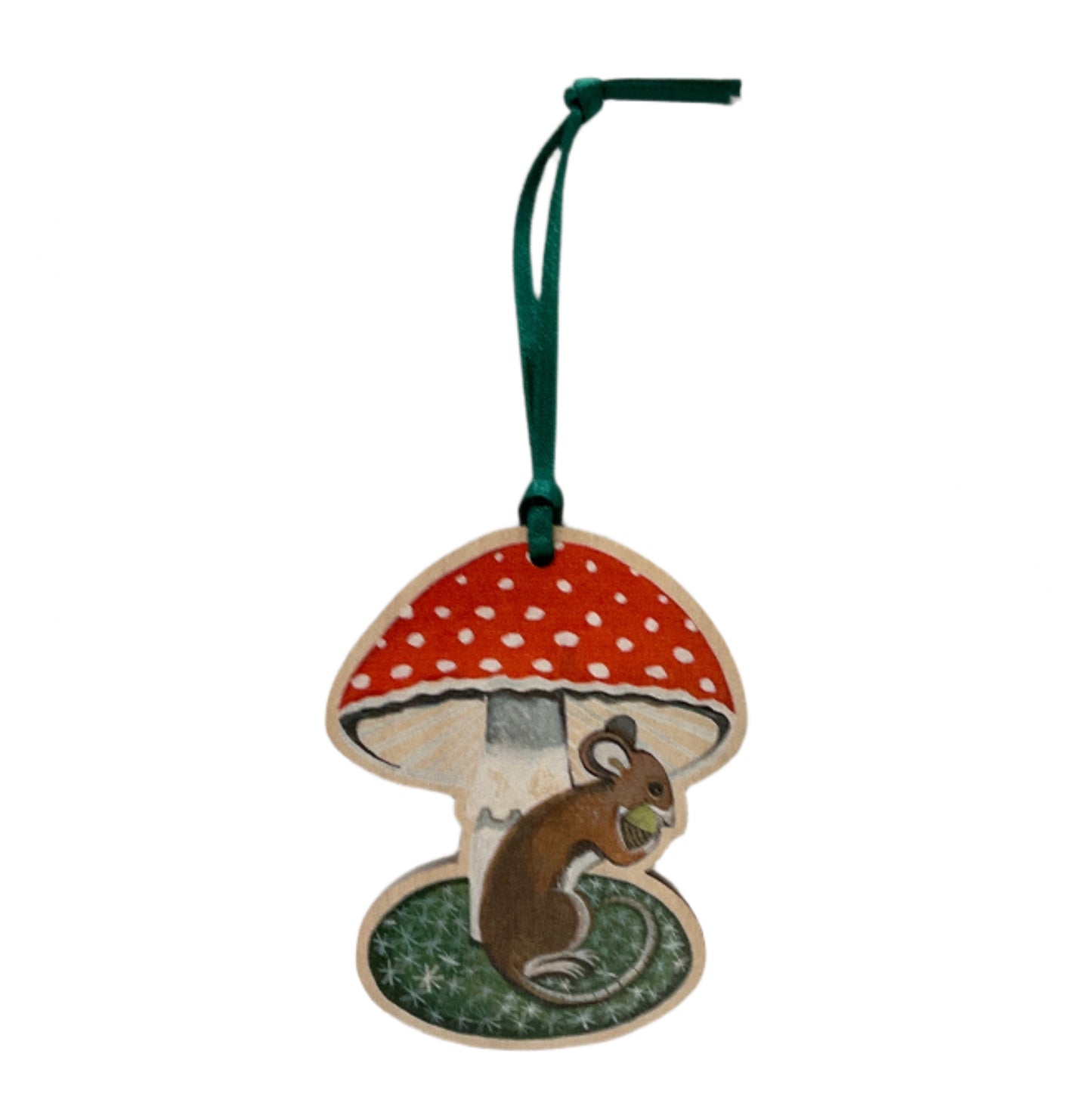 Mouse and toadstool decoration