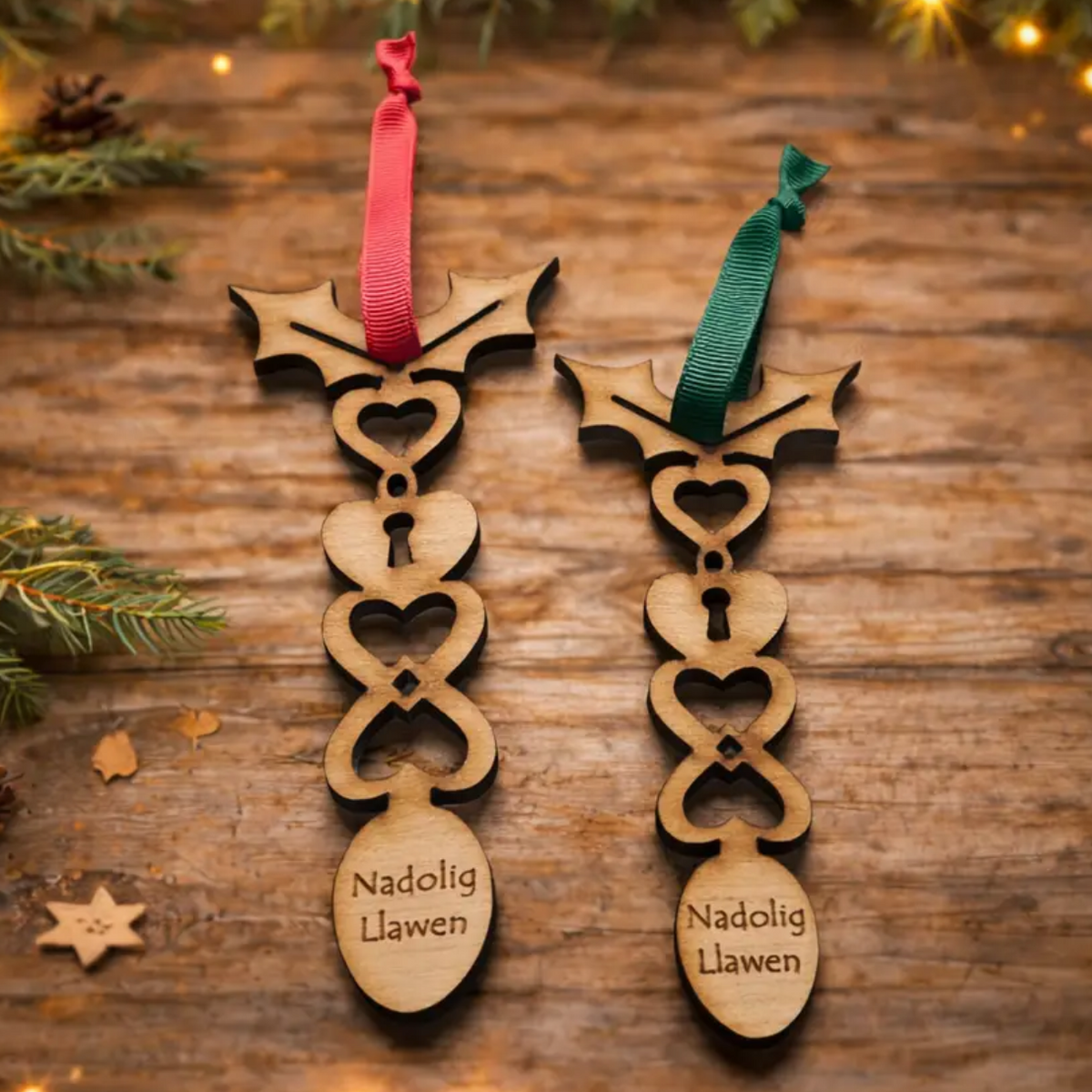 Nadolig llawen lovespoon decoration