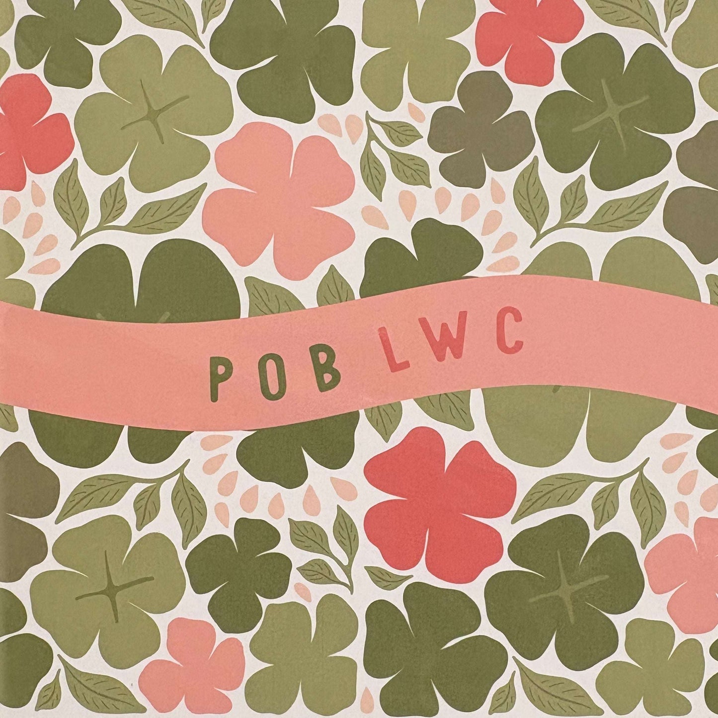 Pob lwc lucky clover card
