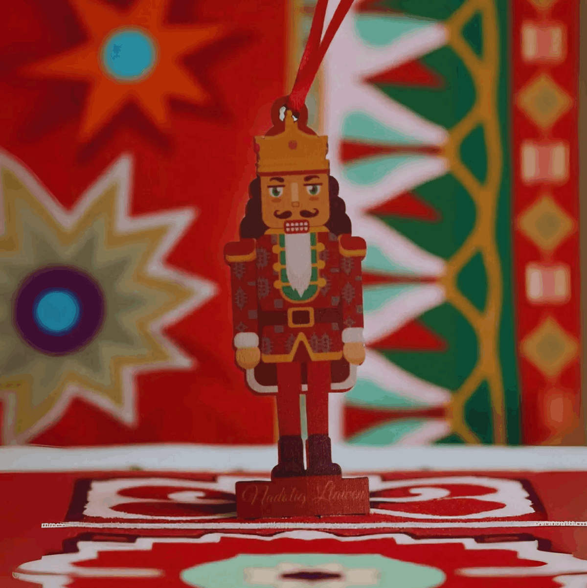 Red nutcracker decoration