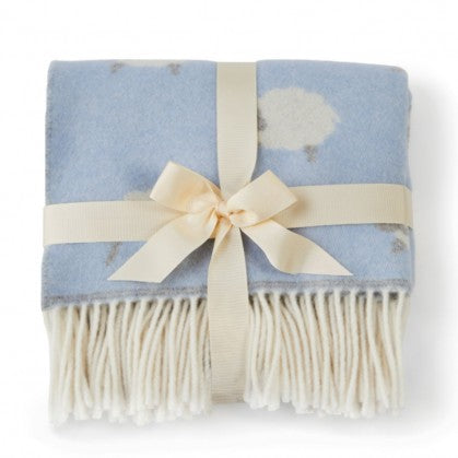 sheep design merino lambswool baby blanket