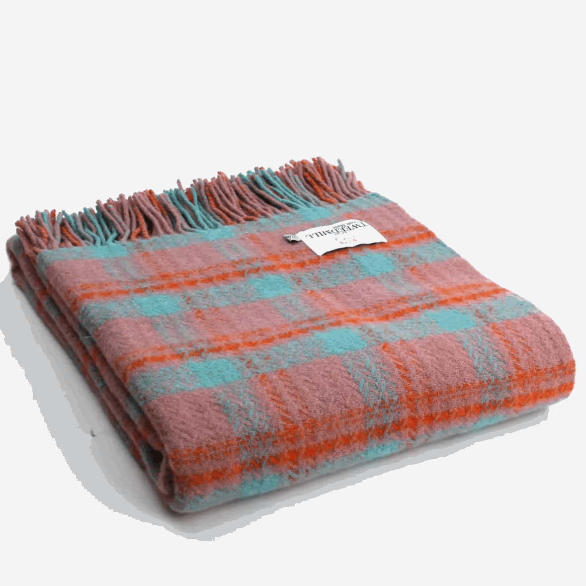 Trio check Glas pure new wool throw
