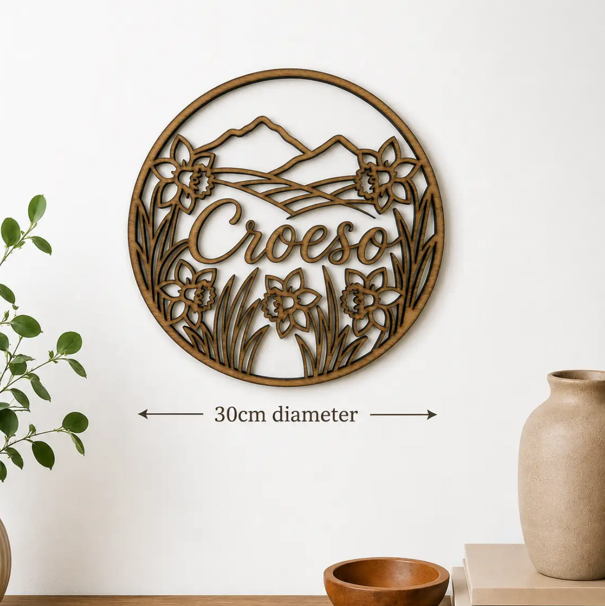 Wooden croeso wall hanging