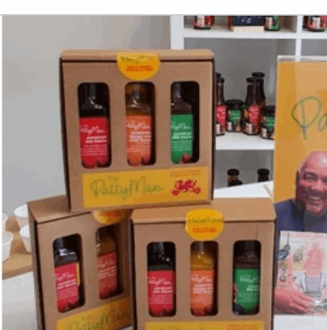 Gift sets of sauces and relishes from the pattyman, a Welsh brand