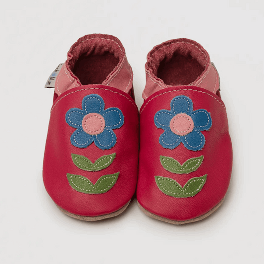 Briony raspberry baby shoes 