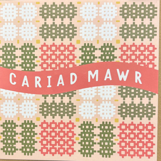 Cariad mawr greetings card