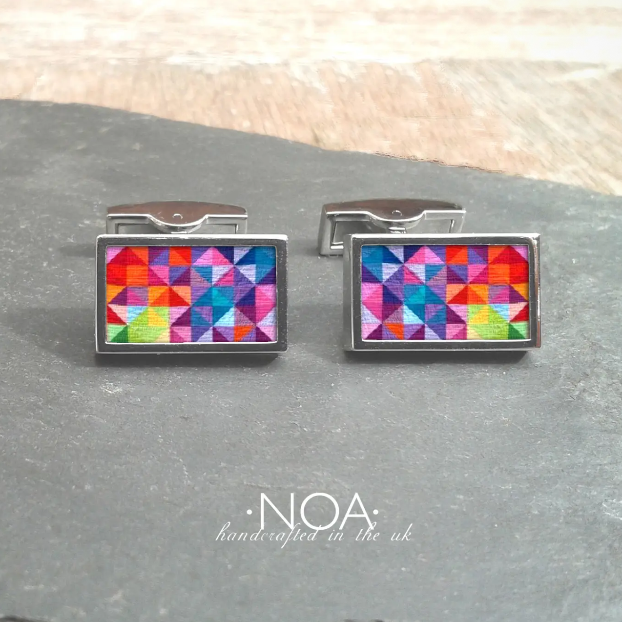Ceramic inlay cufflinks qulit