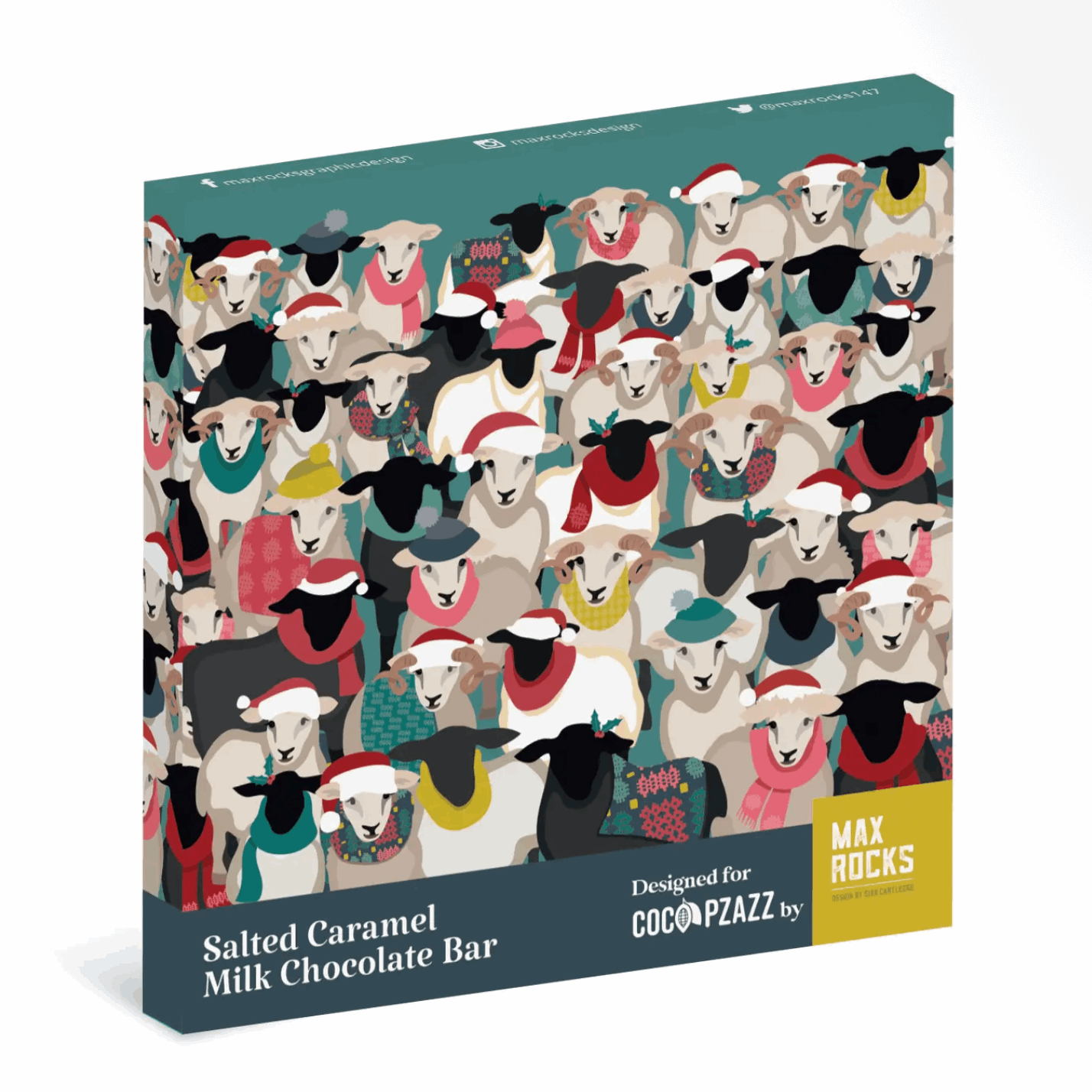 Christmas salted caramel milk chocolte bar