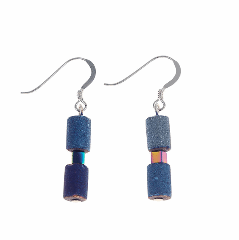 Cobalt lava gimmer earrings