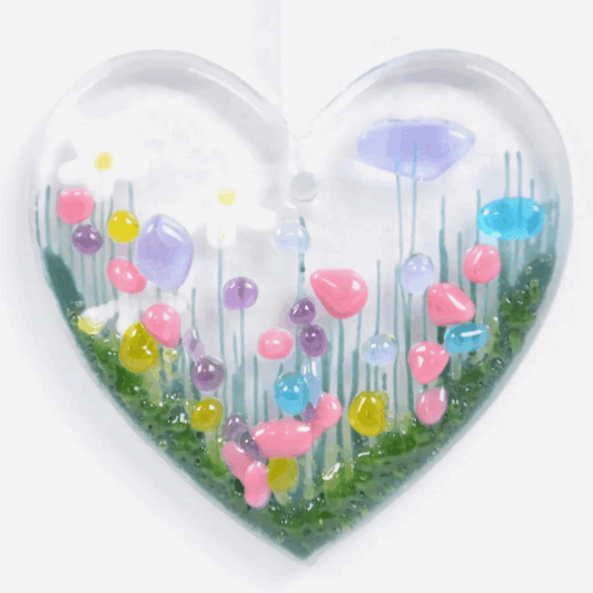 Congratulations fused glass decoration card 