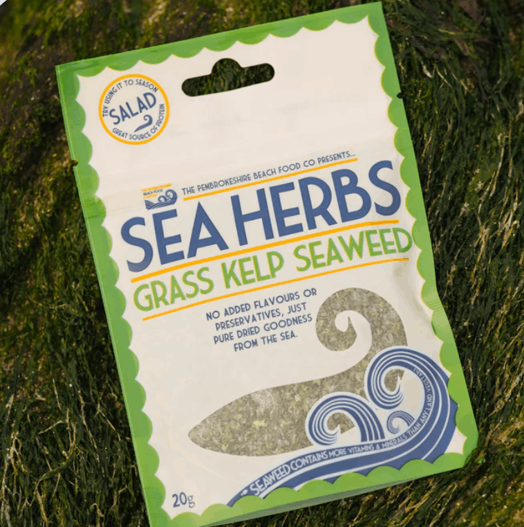 Grass kelp sea herb pouch