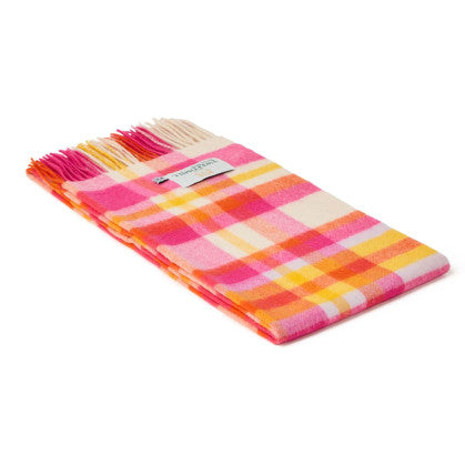 Pink check scarf