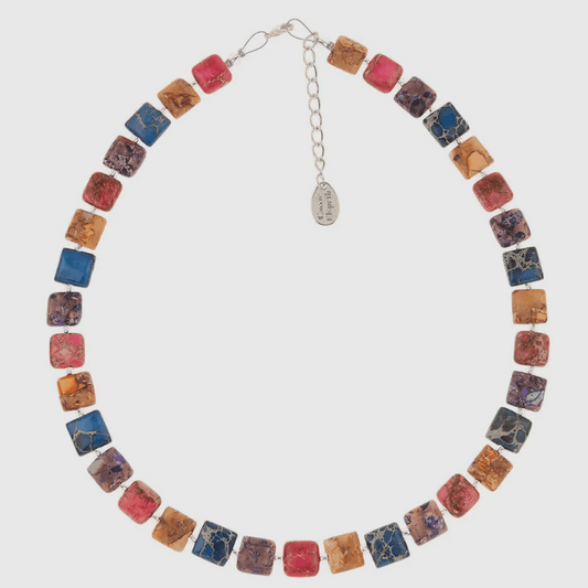 Jasper Pillows Beaded Gemstone Necklace