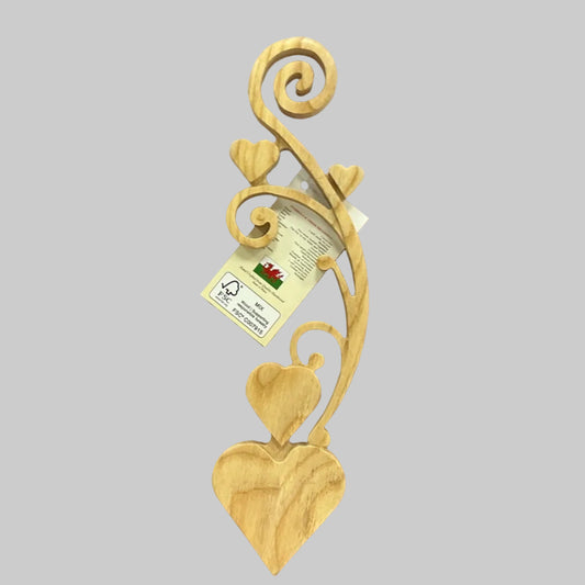 Large Art nouveau lovespoon in light wood