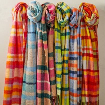 Sky blue extra wide lambswool scarf - Gifts of Wales