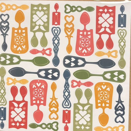 Lovespoon blank greetings card