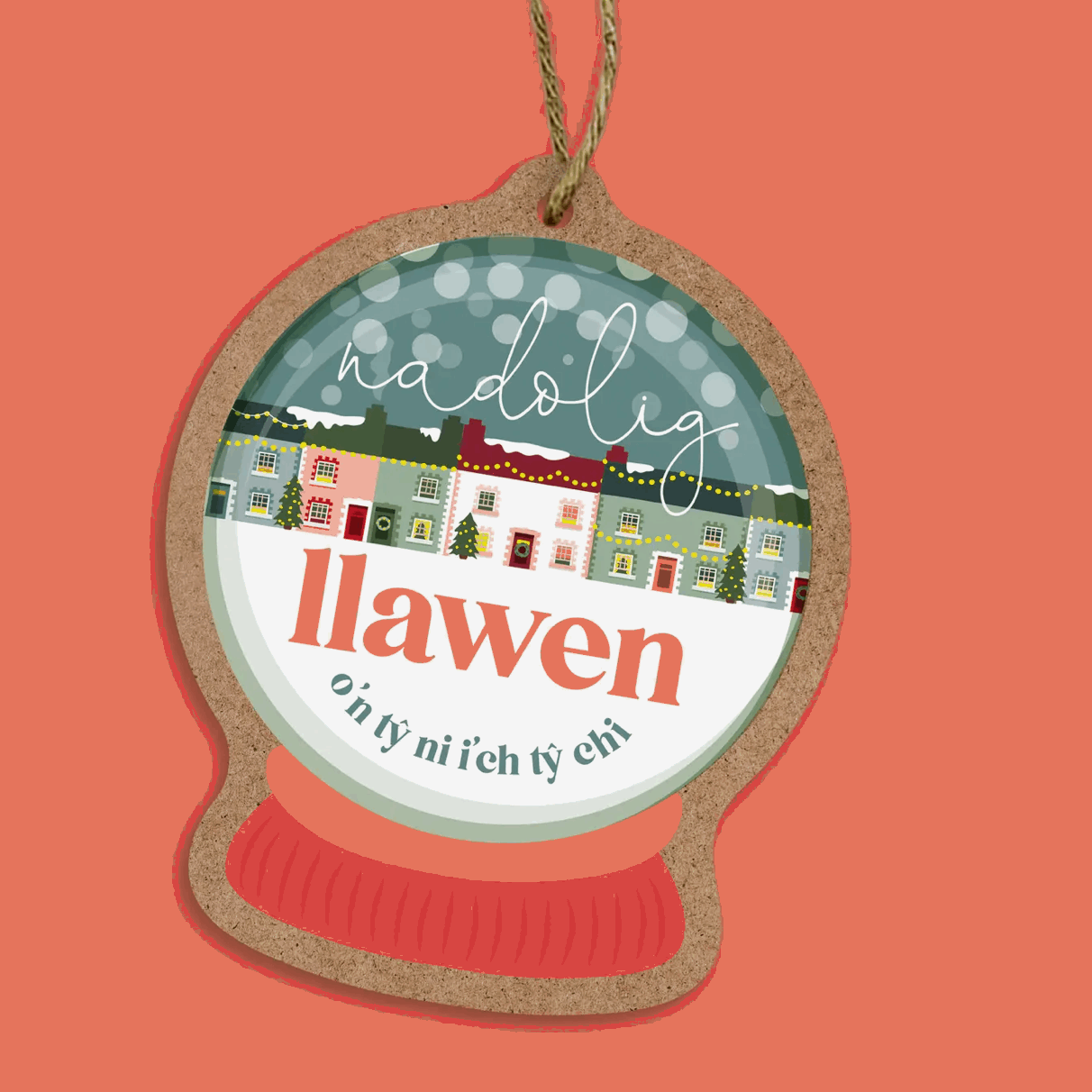 Nadolig Llawen snowglobe decoration