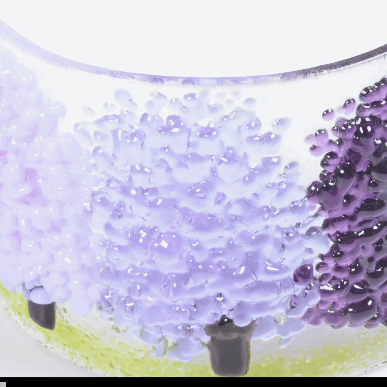 Purple tree glass curve decoration 