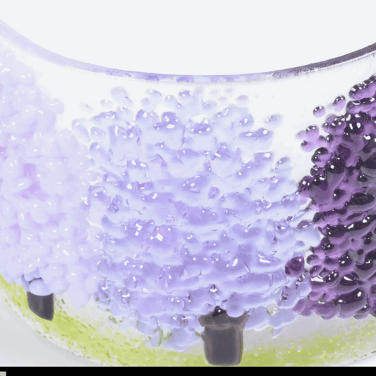 Purple tree glass curve decoration 