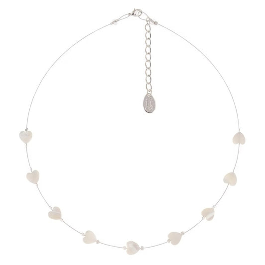 Shell heart spaced necklace