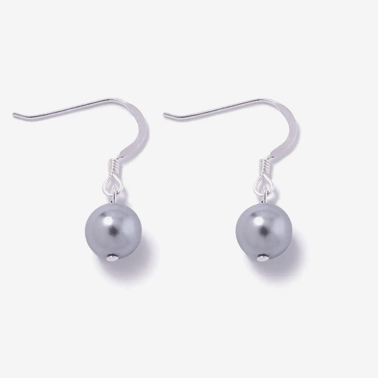 Silver pearl drop earrings