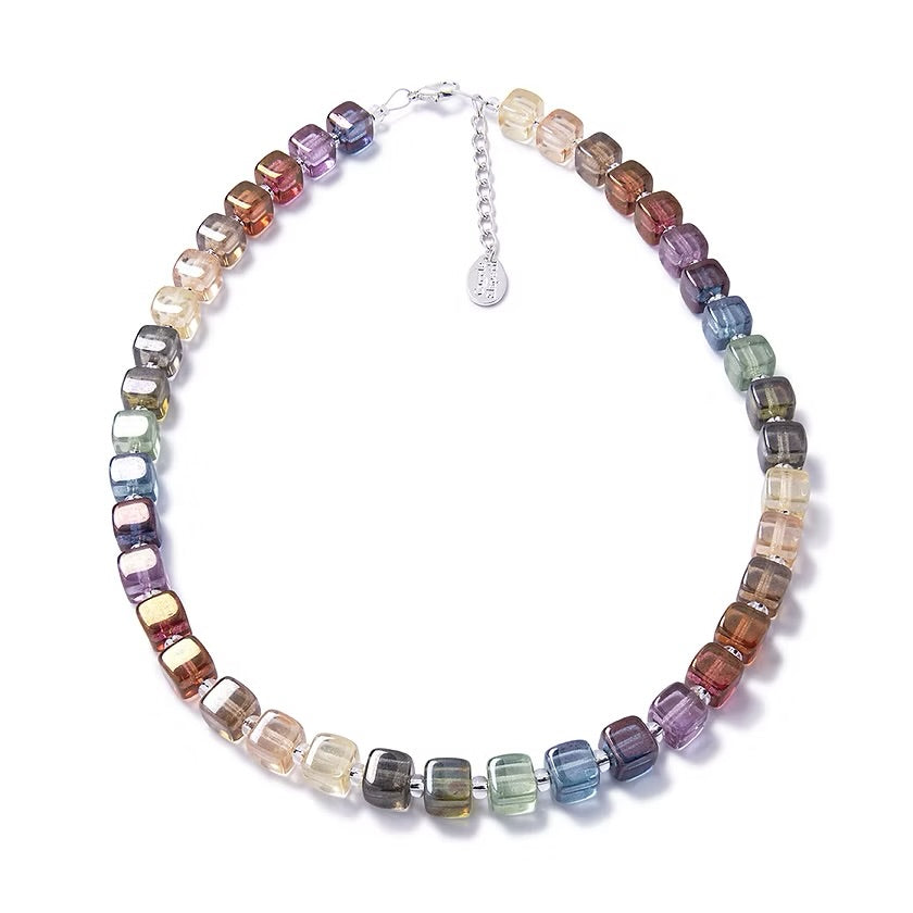 Symphony glass bead full necklace 