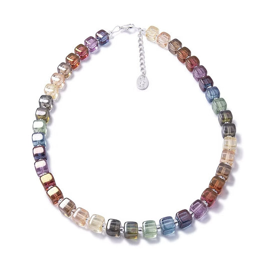 Symphony glass bead full necklace 