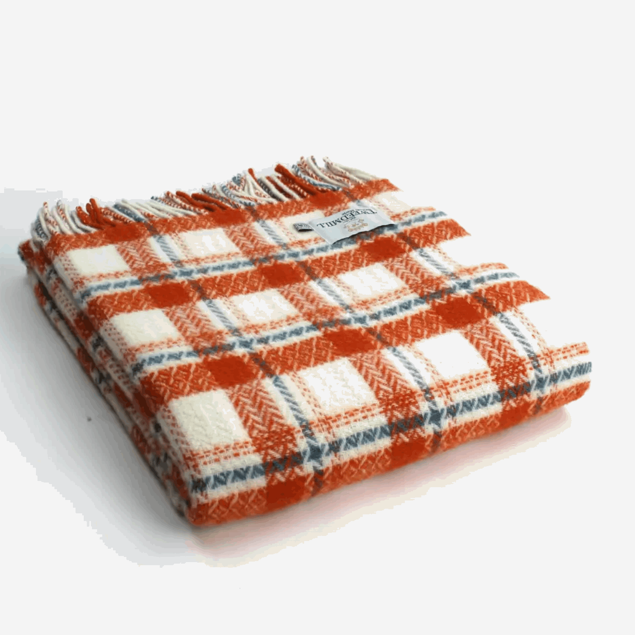 Trio check Llwyd pure new wool throw