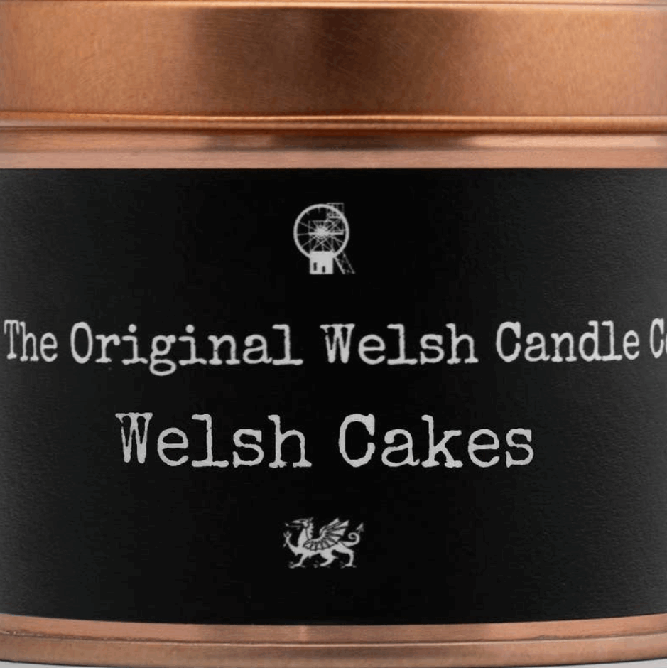 Welsh cake copper tin candle