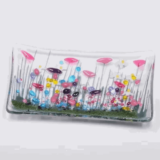Wildflower small glass dish
